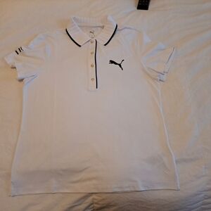 Puma × Cobra Women's Cloudspun Short Sleeve Golf Polo White Sz M EUC